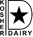 Kosher Dairy (Star-D 'Kosher Dairy') mark kosher certification symbol